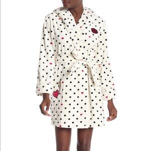Betsey Johnson Print Plush Robe NWT